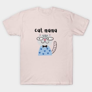 Cat Mom Shirt for Women, Cat Mama T Shirt for Mom Gift from Kids, Funny Pet Lover Tshirt for Her, Cat T-Shirt Gift for Women, Cat Lover Tee T-Shirt